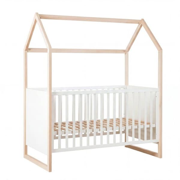 ROBA Lit Cabane 'Noah' 70 x 140 cm – Evolutiv – Vit / Ek Tristan