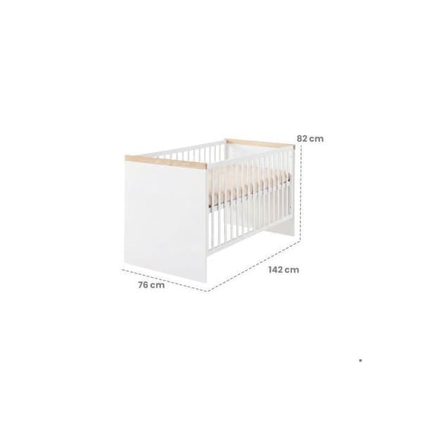 Sovrumspaket Baby 'Jimmy' - ROBA - Komplett Trio - Vit / Ek