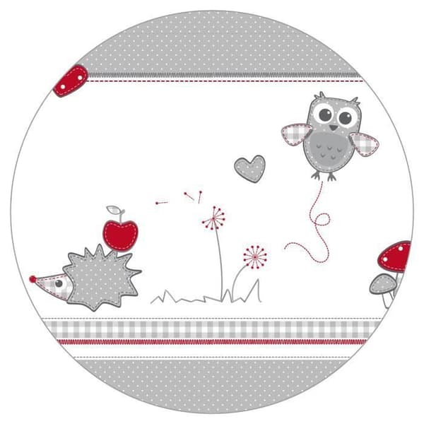 Parc Bébé Hexagonal ROBA - Adam & Eule - Vit Börn - Skyddande Staket och 6 Hjul