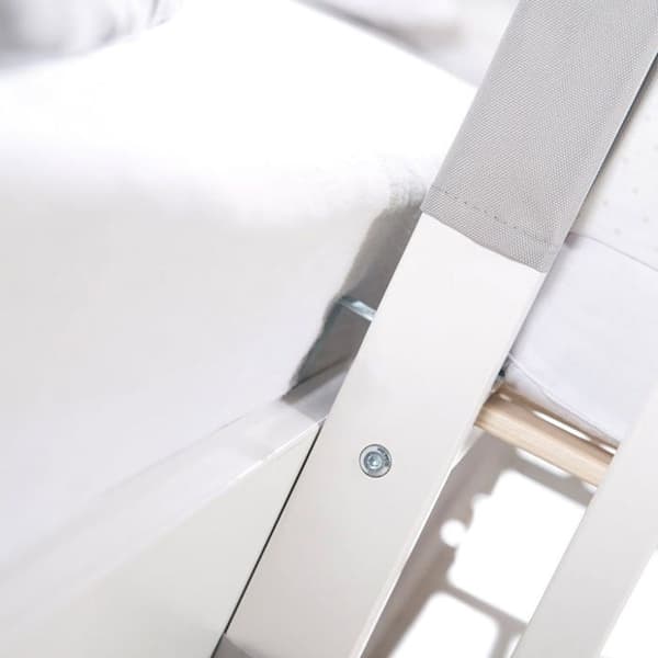 ROBA Lit Cododo Complet "Fox et Bunny" 60x120 cm med 4 hjul med bromsar - Vit