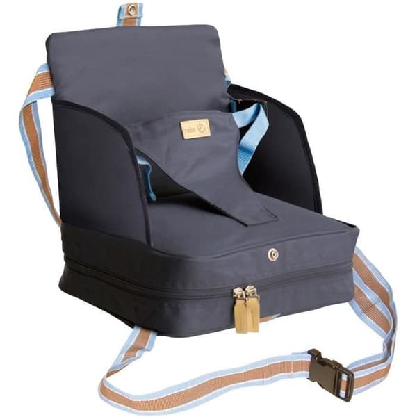Bebissammare - ROBA - Fällbar - Uppblåsbart säte - Justerbart bälte - 6 månader / 3 år (15 kg) - Marinblå