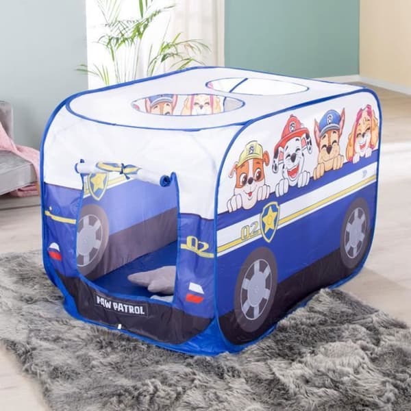 Pop Up Spel Tent - Paw Patrol - Bil Form - Fällfunktion - Blå - Vit