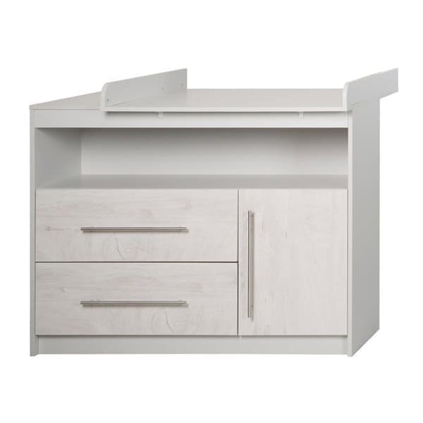 Chambre Bébé Duo Maren 2 - ROBA - Evolutionssäng 70x140 - Ljusgrå / Vit ek