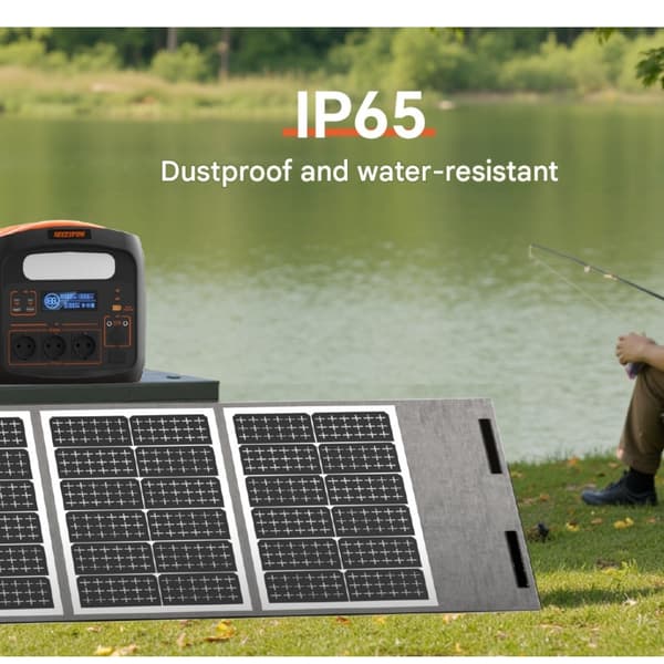 100 Watt bærbart solpanel til camping og bærbar strømstation, 100W solpanel til solgenerator udendørs camping have