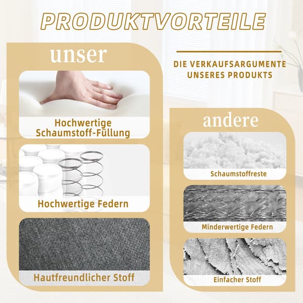 WELLTIN Modulär Chenille Blocksoffa, Samtida Mörkgrå 2-sits Soffa, Konvertibel Bäddsoffa med Förvaringsfickor för Vardagsrum