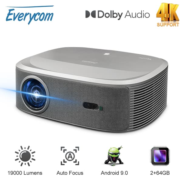 Everycom HQ10W Projektor, Android 12.0 OS, 2GB RAM + 64GB ROM