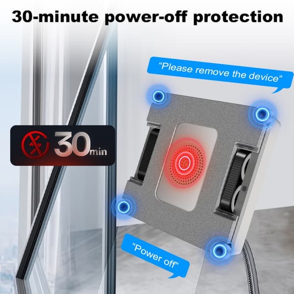 Fönsterputsrobot - S11 - 4-vägs spray - Glasdetektering - Bluetooth-kontroll