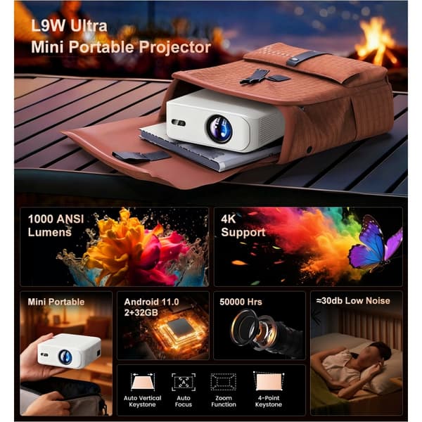 Touyinger L9W Ultra Projektor Android 11, 2+32GB