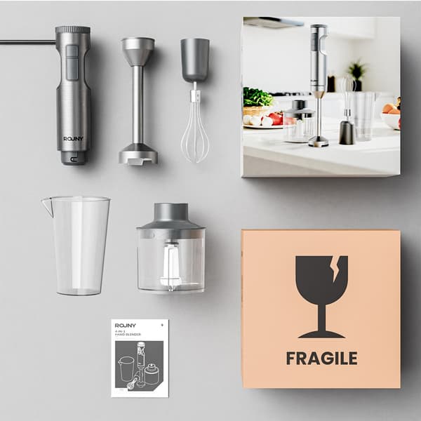 Håndholdt mixer, blender, 1000W, 304 rustfrit stål