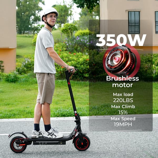 iScooter W7 650W Elscooter, 8,5" däck, 37 km max räckvidd, E-ABS dubbelbroms