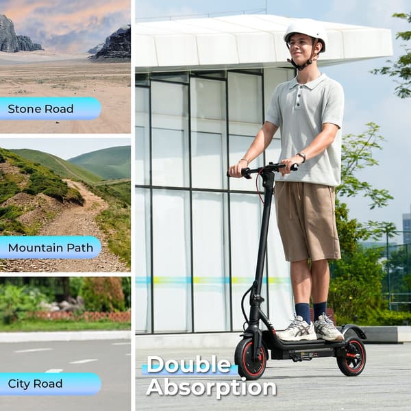 iScooter W7 650W Elscooter, 8,5" däck, 37 km max räckvidd, E-ABS dubbelbroms