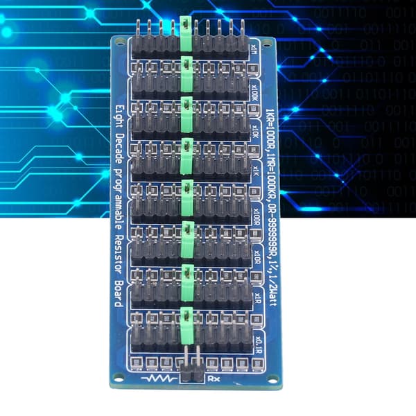 Programmerbar Modstandsplade 0.1Ω-9.999999MΩ 8-kanals Skrueterminalblok Præcisions Elektronisk Modul