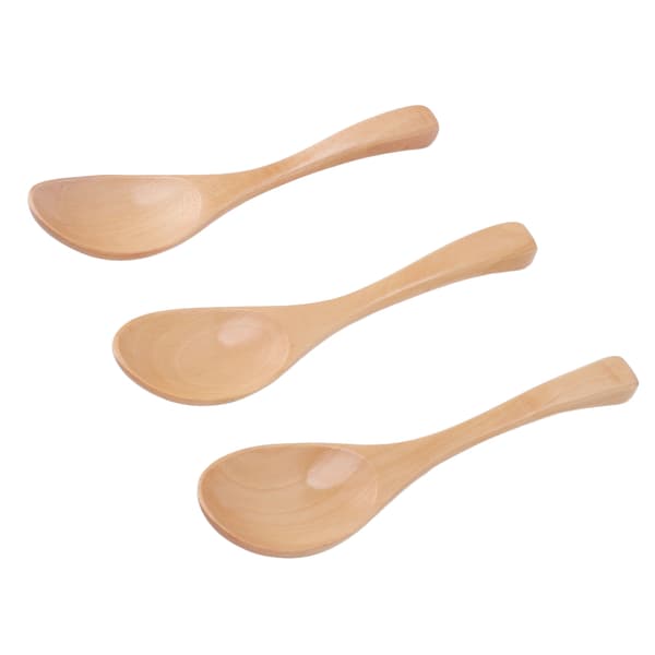 3 st träskedar, köksredskap, gröt dessert serveringsskedar