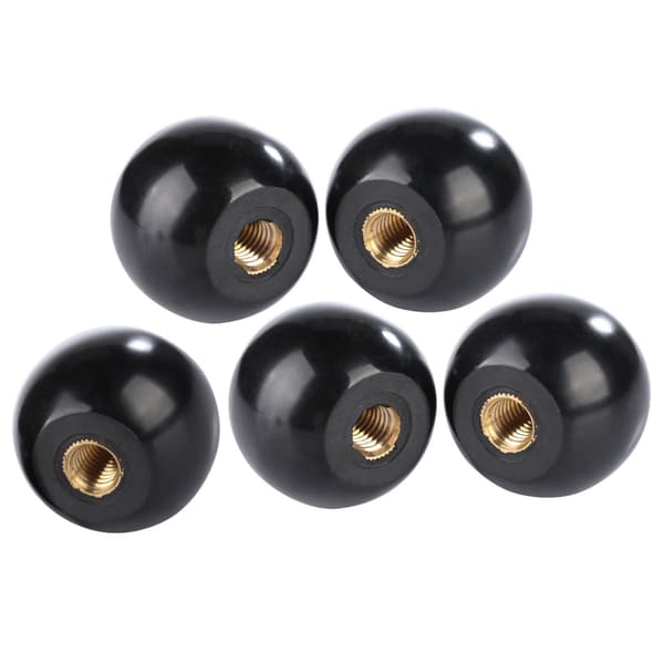 5 svarta runda bakelitknoppar M8x32mm - Förpackning med 5 för maskinbyte