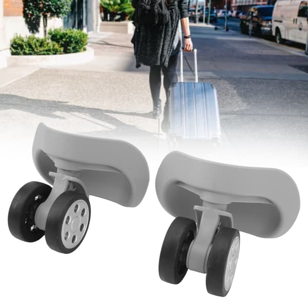 1-pack ljusgrå bagagehjul, multifit-hjulkit, tysta och robusta vagnshjul för resväskor