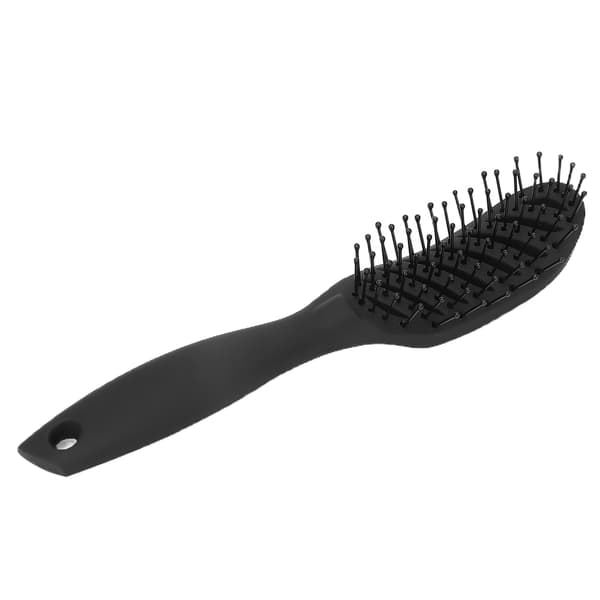 Menisk Hårkam Våd og Tør Kam Nylon Styling Frisør Hårmassagebørste Sort