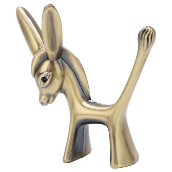 Æsel Ringholder Æselstatuette Holdbar Zinklegering Retro Stil Sikker Ring Organizer til Ringe Smykker