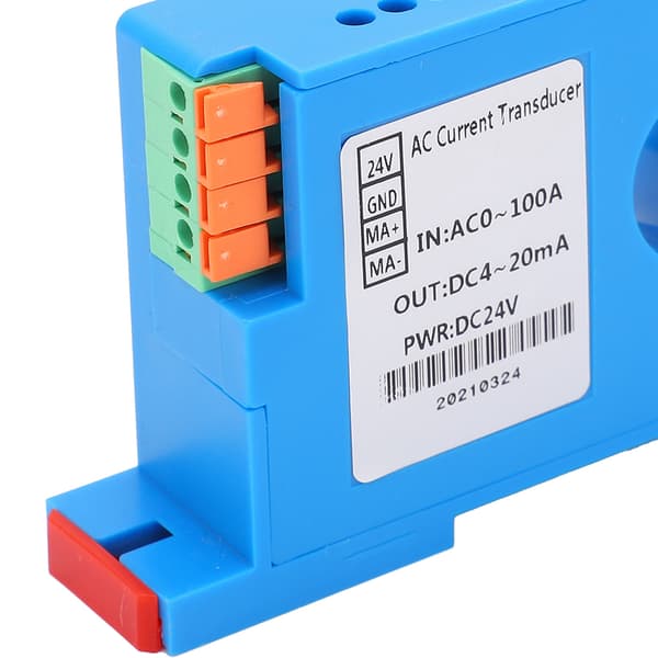 AC-strømtransmitter DC 4-20mA udgang, strømfordelingskontrolstrømsensor, AC 0-100A