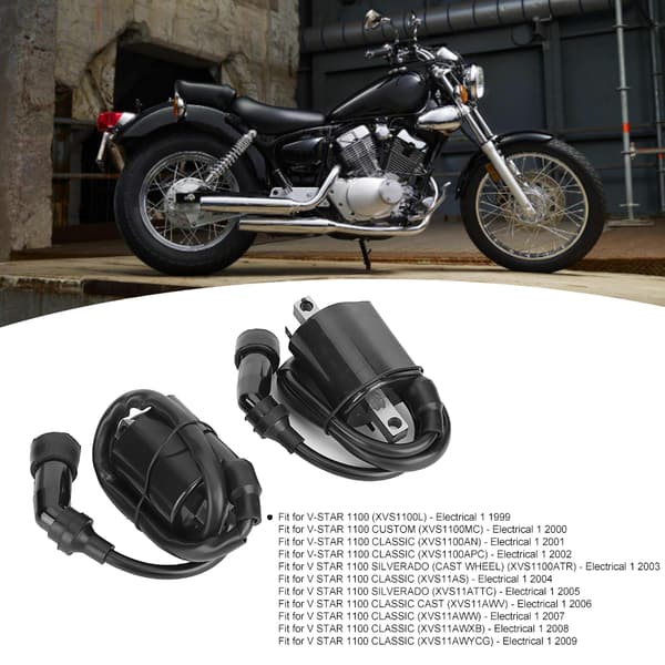 2 st tändspolemontering passar för Yamaha XVS1100 V-STAR 1999-2009 5EL-82320-00-00