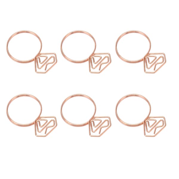 80 st ringformade gem rostfria multifunktionella med klar låda för kontor skola roséguld