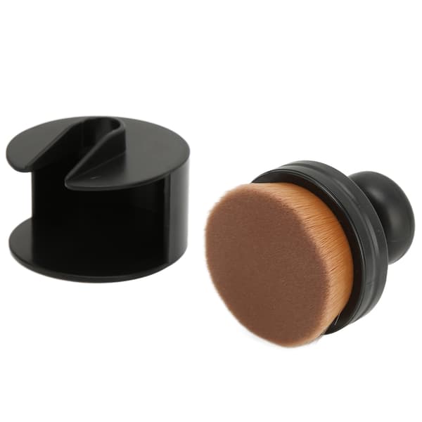 Foundation Makeup Brush Flat Top Shed Free Strong Grasping Portable Makeup Brush with Protective Cover