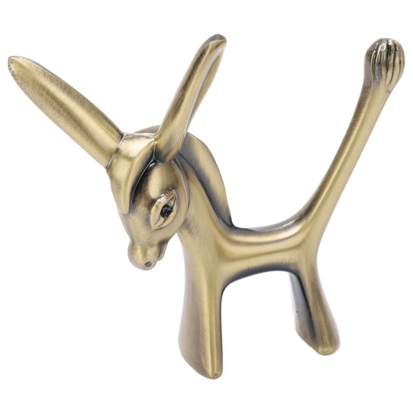 Æsel Ringholder Æselstatuette Holdbar Zinklegering Retro Stil Sikker Ring Organizer til Ringe Smykker