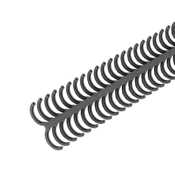 10-pack 34-håls PP-plastbindningsryggar, hållbara spiralbindningsringar för kontorsmaterial, svart