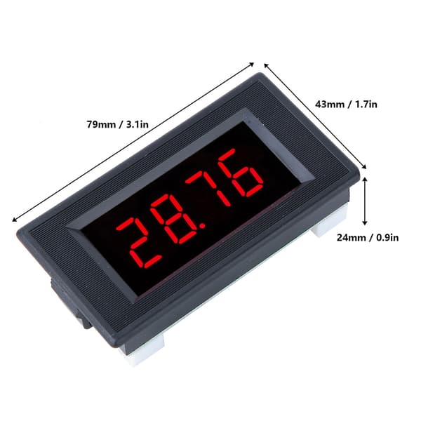 DC5V 0.56\" Röd LED Digital Voltmeter Panelmätare, Hög Precision DC500mV/1V/2V Testare