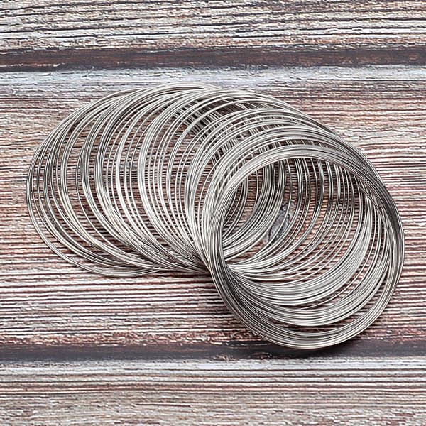 100 stk. 55 mm diameter Memory Wire Armbåndsløkker til smykkefremstilling