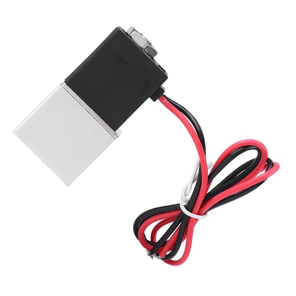 12V DC 1/4\" 2-vägs NC Pneumatisk Magnetventil, Aluminium Luftkontroll, 2-pack