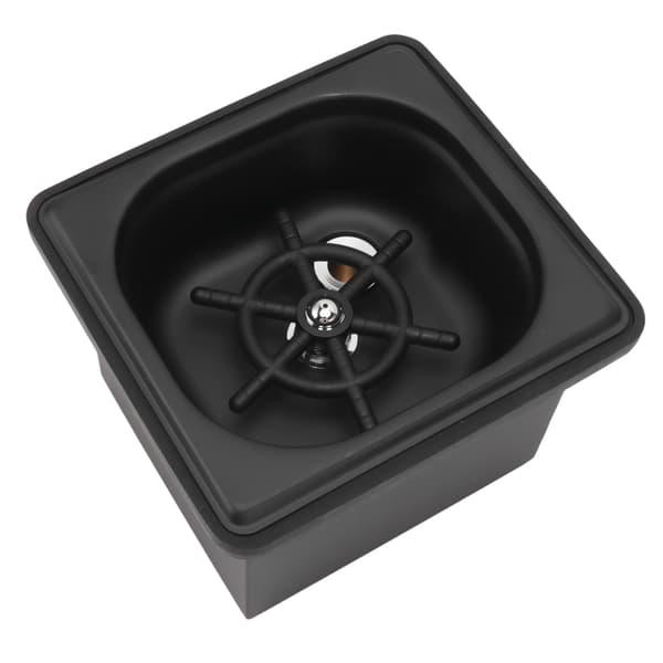 Rustfrit Stål Auto Glas Coaster Bakke til Vask - Sort Lille, Ideel til Cafe, Hotel, Bar, Mælk, Te