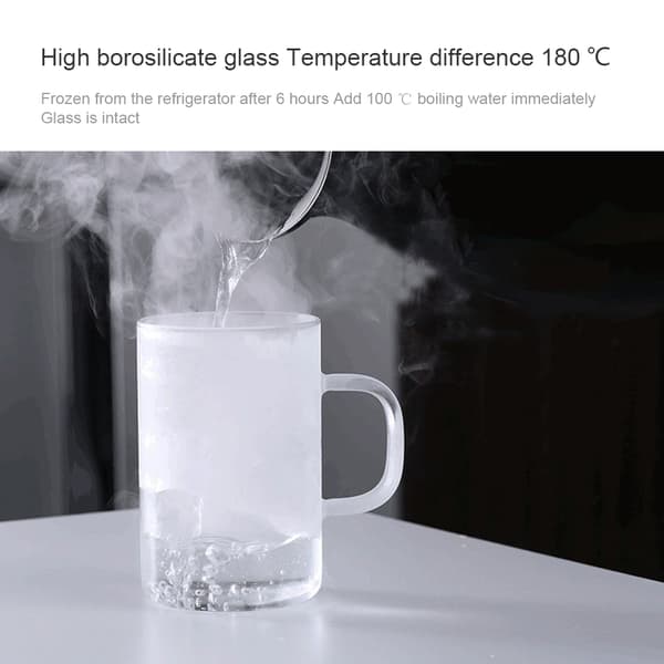 450 ml borosilikatglas tekop med låg og si