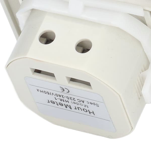 BERM Mekanisk Timetæller 72x72mm Hvid 220VAC Industriel Timer Måler