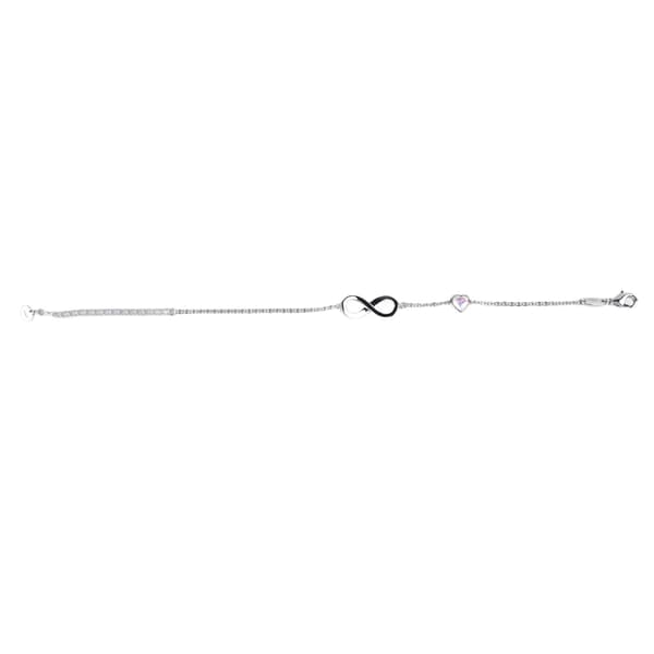 Tidlöst Infinity Heart Damarmband, Silverpläterade Koppar Initial Smycken, Klassiskt Elegant 1PC