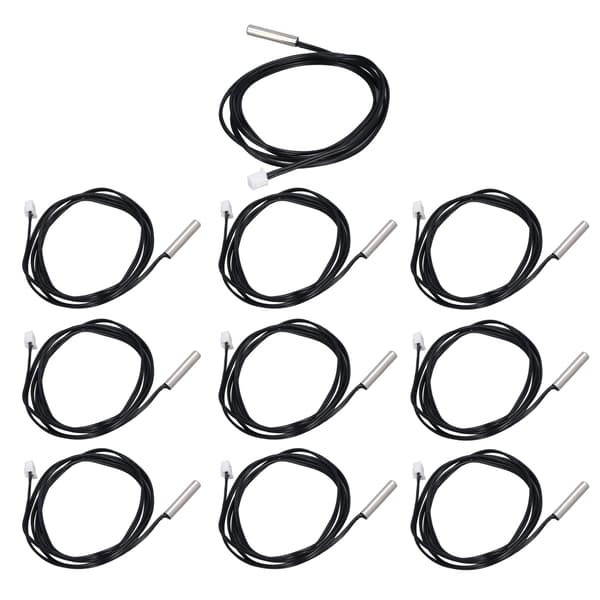 10 stk. NTC Termistor Temp Sensor Probe 5x25mm Cylindrisk Hoved 5K B3470