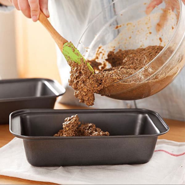 Nonstick bageforme i kulstofstål, rektangulære - 3-pak, 15 cm sort brødformssæt