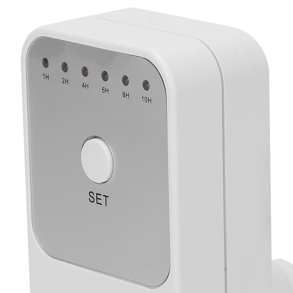 EU-stik 230V Timer Strømstikafbryder, Digital Nedtællingscontroller, Hvid, 1 pakke
