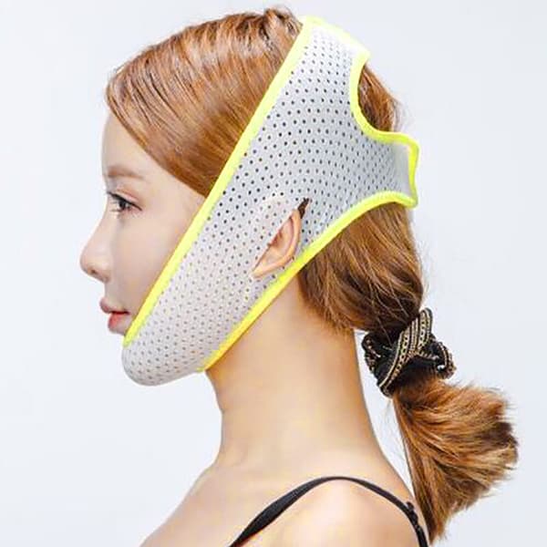 Ansiktsbantningsbandage V Ansiktslyftmask Andningsbart ansiktsbandage