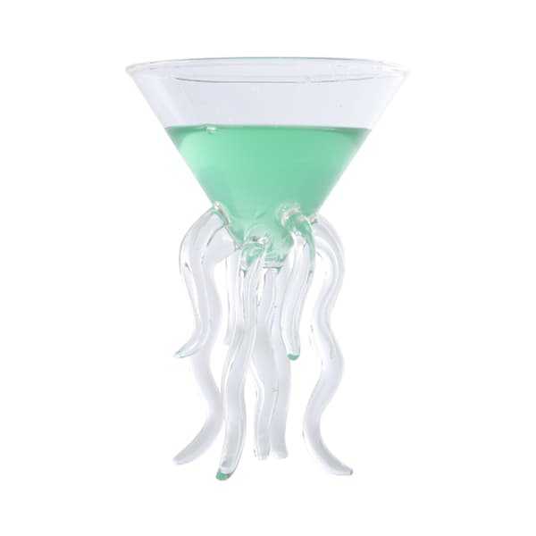 Bläckfisk Cocktailglas Transparent Manetkopp Bläckfiskformade Glasvaror