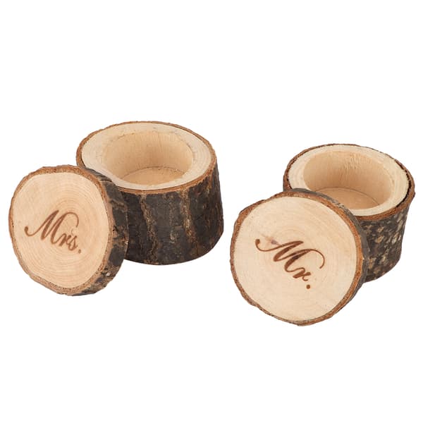 2 retro vigselringar unika ring smyckeshållare förvaringsfodral 01#
