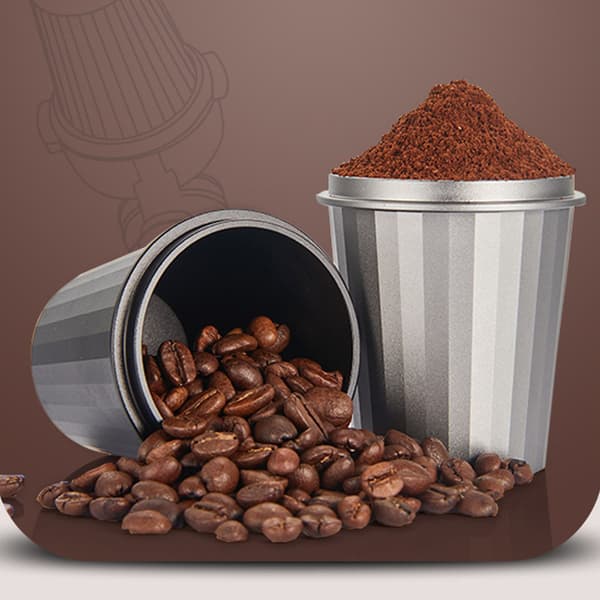 51 mm kaffedoseringskop i førsteklasses aluminiumslegering pulverføder til espressomaskine kaffekværn køkken sort