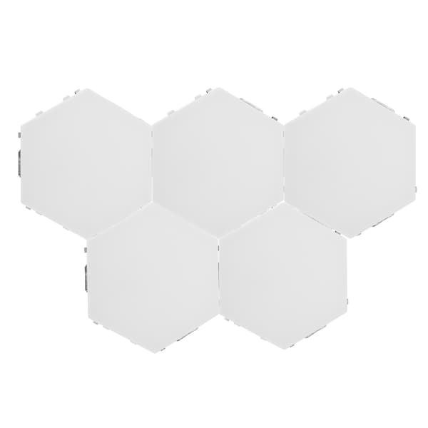 Hexagonal DIY Vägglampa Heminredning 100V-240V 5 Lampor Sovrum Vardagsrum