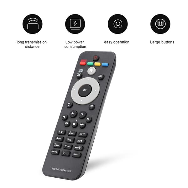 Philips RC-2820 Blu-ray fjärrkontroll, ABS, 15,2 cm, 2 AAA, BDP2100 BDP2105 BDP2185