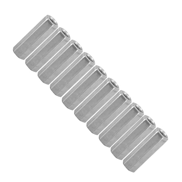 M8 Lång Sexkantsmutter Kopplingsmutter Gängade Fästelement, 10-pack