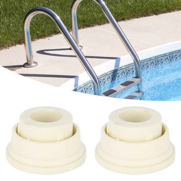 2-pack gummistopp för poolstegar, reservsäkerhetspluggar 6x3,9x3,3cm, pooltillbehör