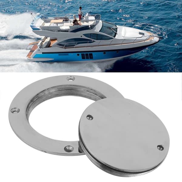 4 tommer 316 dækplade i rustfrit stål med nøgle til yacht marine hardware tilbehør