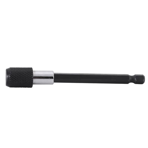 1/4\" Hex Quick-Release Skruetrækker Bitholder, Sort Riflet Skaft, 100mm