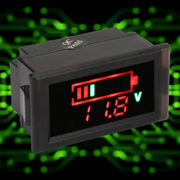 Vattentät bilvoltmeter digital display batteritestare 12V LED-mätare
