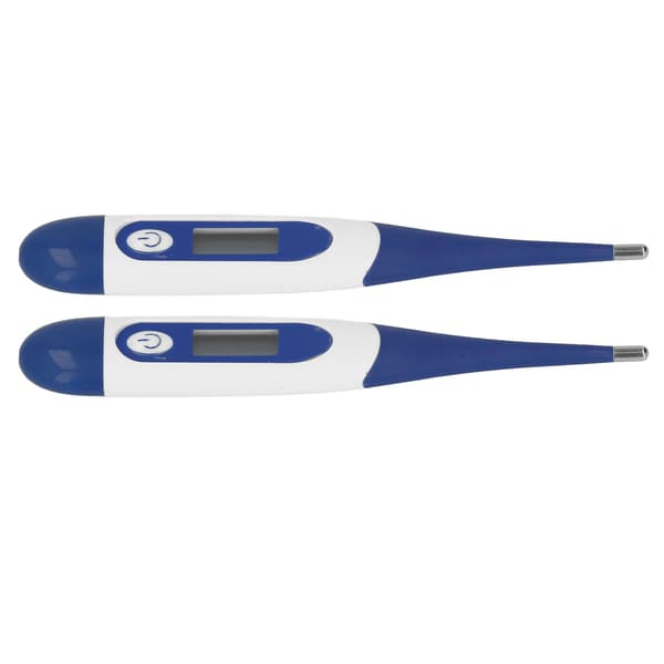 2-pack djurtermometer i plastskal, noggrann elektronisk LCD-temperaturmätare