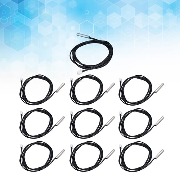 10 stk. NTC Termistor Temp Sensor Probe 5x25mm Cylindrisk Hoved 5K B3470